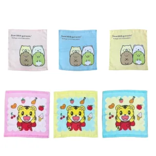 【授權卡通】可愛萬用方巾六條入-可挑款(角落小夥伴、巧虎)