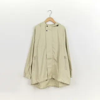 【MASTINA】率性拉克蘭袖型風衣外套(卡 駝 黑)