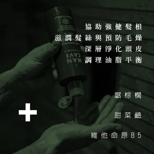 【Man Cave】Scalp Care+ Shampoo鋸棕櫚抗頭皮屑洗髮精(公司貨/350ml)
