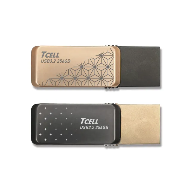 【TCELL 冠元】2入組-Type-C USB3.2 256GB 雙介面OTG大正浪漫隨身碟