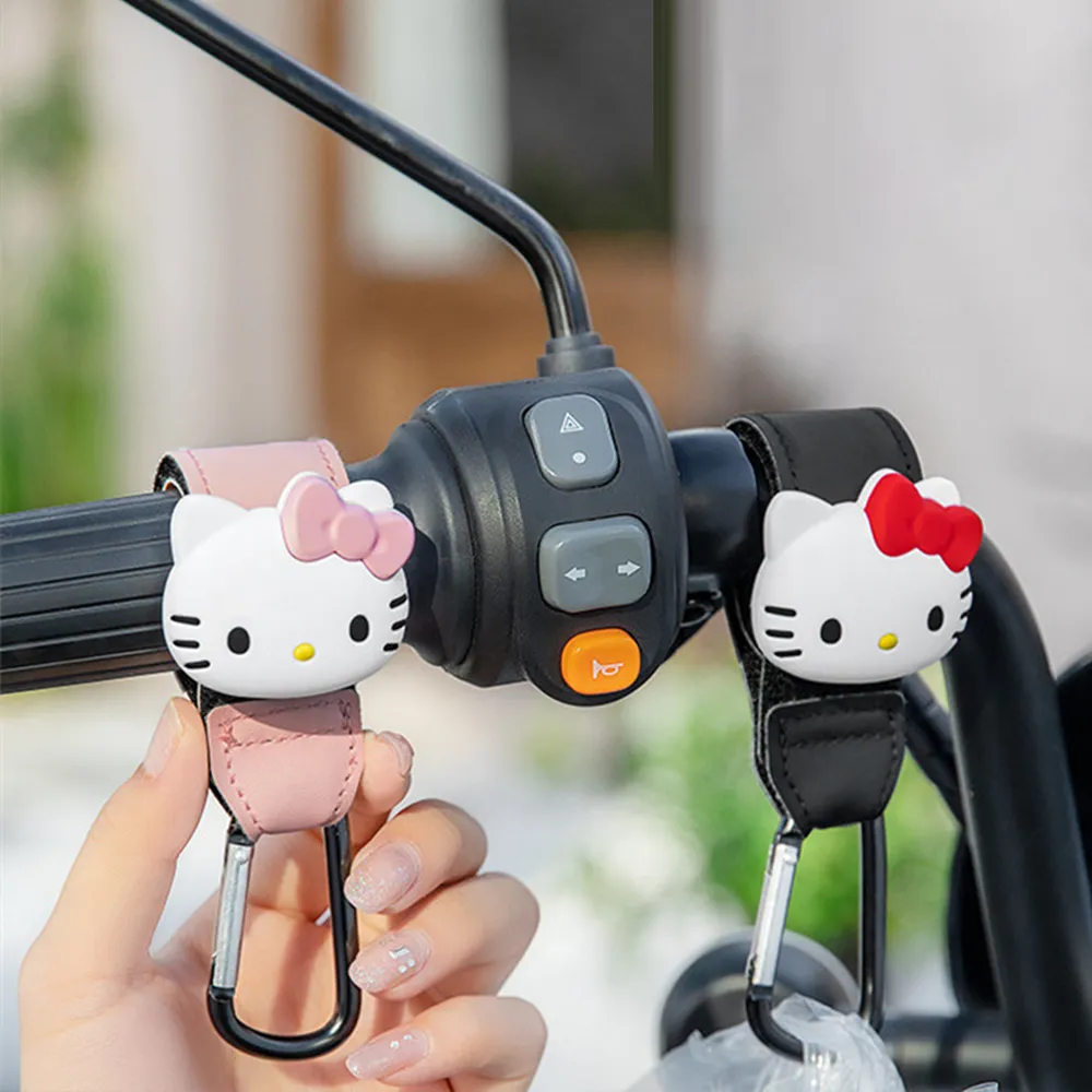 【HELLO KITTY】凱蒂貓多功能車用掛勾嬰兒車掛勾單入(推車掛勾 汽車椅背掛勾 置物掛勾)