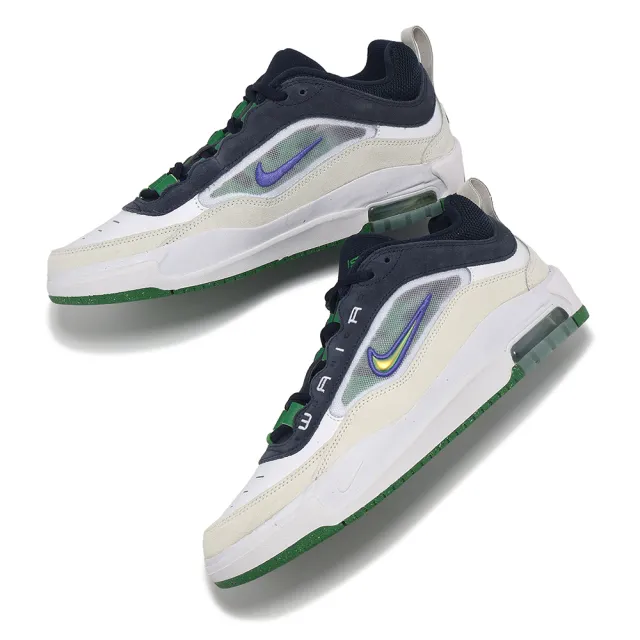 【NIKE 耐吉】休閒鞋 Air Max Ishod 男鞋 白 藍 綠 氣墊 緩衝 復古 板鞋(FB2393-101)