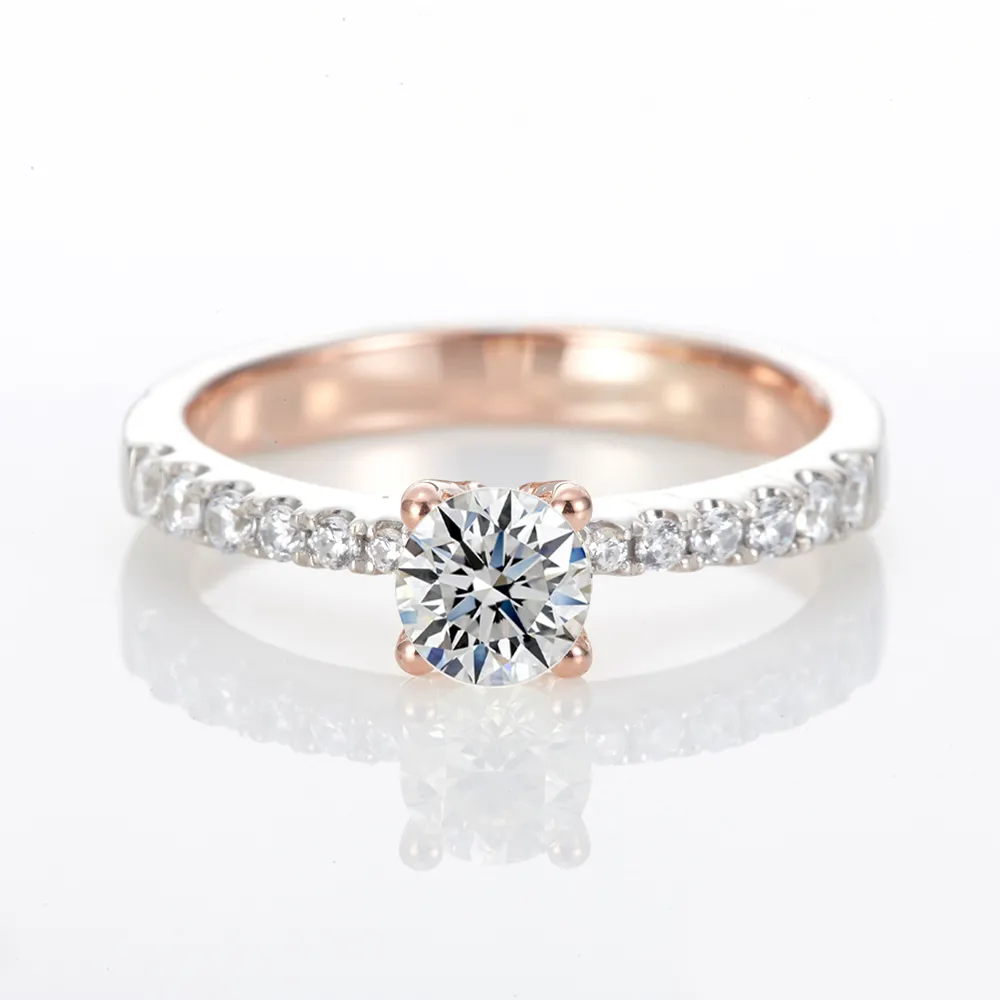 【DOLLY】0.50克拉 求婚戒完美車工鑽石戒指(006)