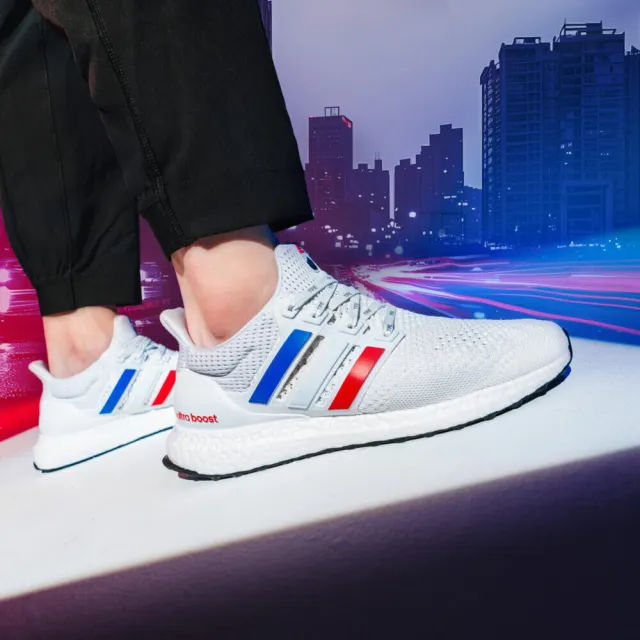 【adidas 愛迪達】Ultraboost 1.0 Taipei 男女 慢跑鞋 台北城市跑鞋 緩震 白藍紅(JS0307)