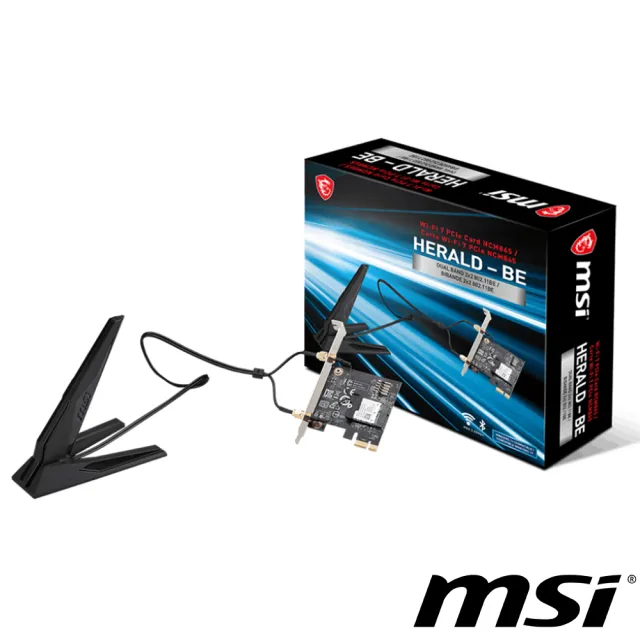 【MSI 微星】HERALD-BE NCM865 WiFi 7 三頻無線網卡(320 MHz/藍牙5.4)