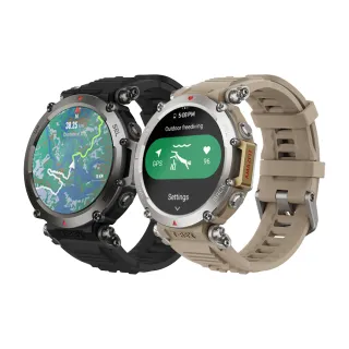 【Amazfit 華米】T-Rex Ultra 47mm 軍規全方位戶外運動雙頻GPS健康智慧手錶(1.39吋/超長續航/30m潛水)