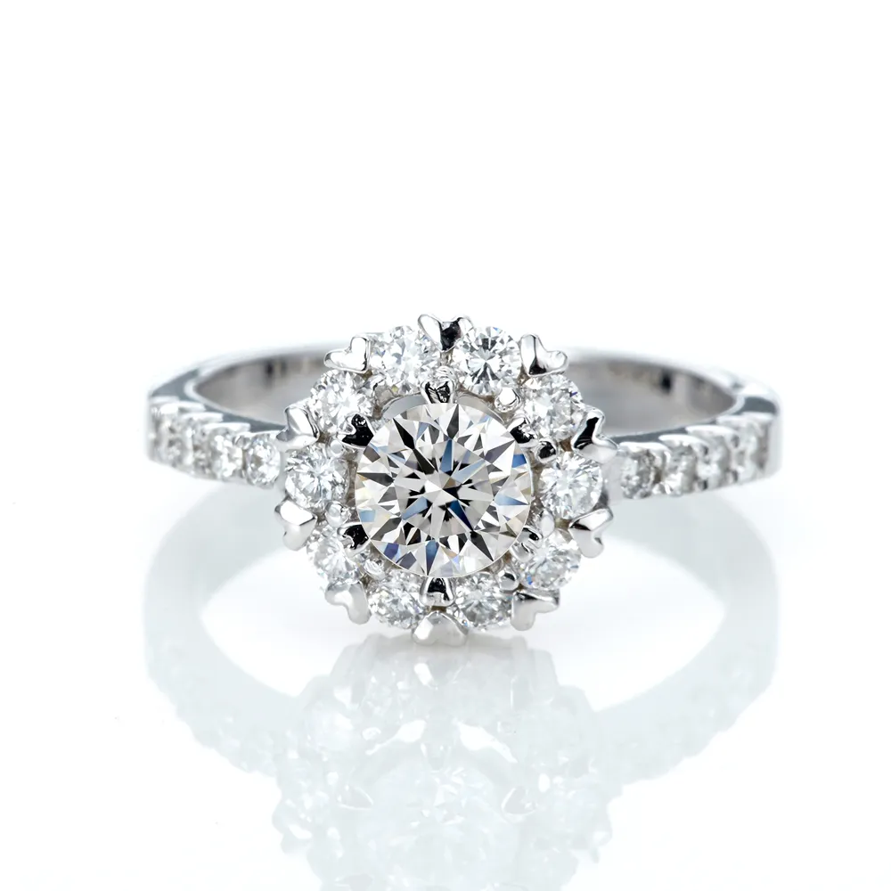 【DOLLY】0.50克拉 求婚戒完美車工18K金鑽石戒指(053)