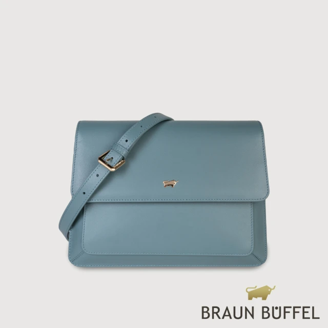 BRAUN BUFFEL 德國小金牛 台灣總代理 艾拉 肩包-大西洋藍(BF836-27-ALB)