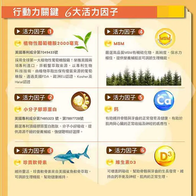【家倍健】勇固力葡萄糖胺粉x5盒(15包/盒)