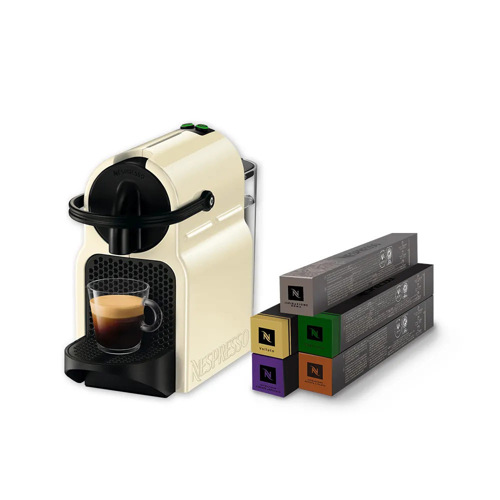 【Nespresso】膠囊咖啡機 Inissia(義式咖啡館50顆組)