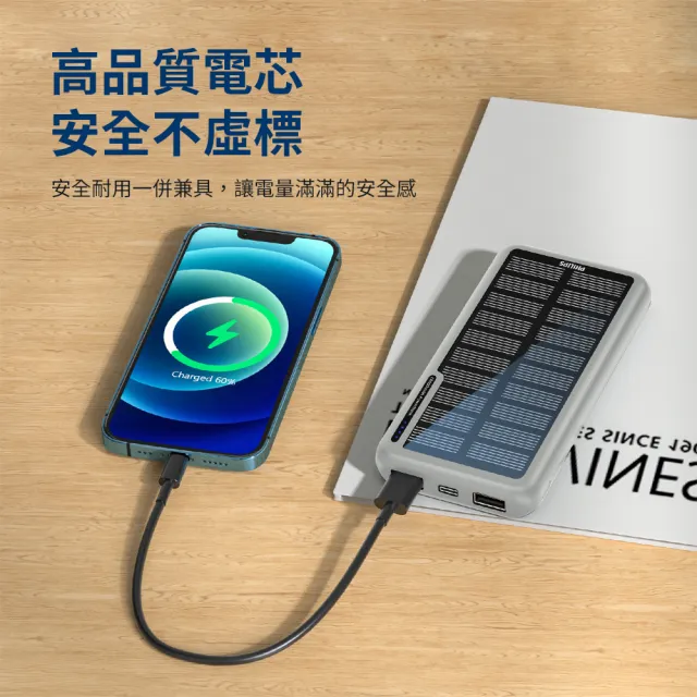 【Philips 飛利浦】3入超值組-DLP7728N 10000mAh 2孔輸出 太陽能行動電源(有太陽就有電/多孔輸入)