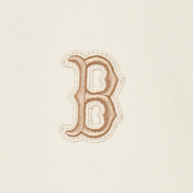 【MLB】小Logo連帽連身裙 長版上衣 波士頓紅襪隊(3FOPB0141-43CRD)
