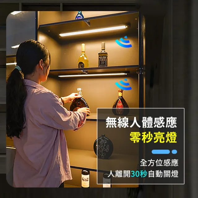 【Mr.U 優先生】遙控 人體 感應燈 20公分(Type-C LED燈 櫥櫃燈 小夜燈 感應燈條 遙控燈 磁吸感應燈)