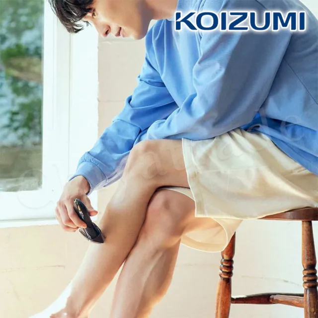 【日本小泉KOIZUMI】質感時尚 乾電池式 三段長度調整 電動 除毛刀 得體刀 KMC-0631H(附清潔刷)