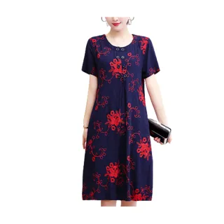 【AMIE 艾米韓系】現貨繡緹盛花棉氣質睡衣居家服(共1色)