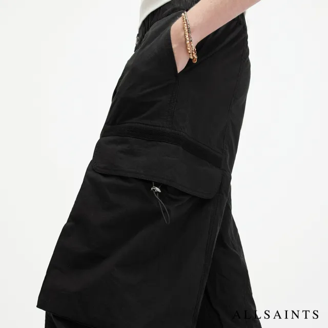 【ALLSAINTS】BARBARA 高腰軍裝休閒長褲-黑 W021TA(舒適版型)