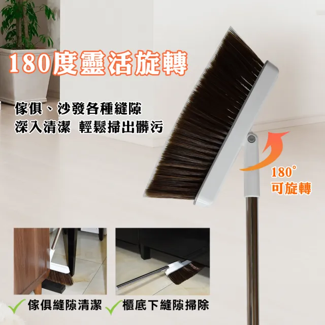 【多麼潔】折疊式收納掃把畚斗組(超值2入組)
