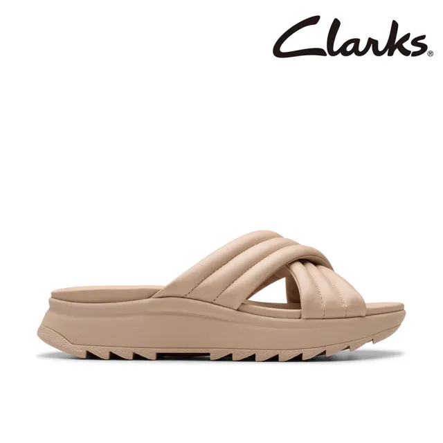 【Clarks】女鞋 Dash Lite Pad  輕盈厚底空氣感交叉拖鞋 厚底涼鞋(CLF80364S)