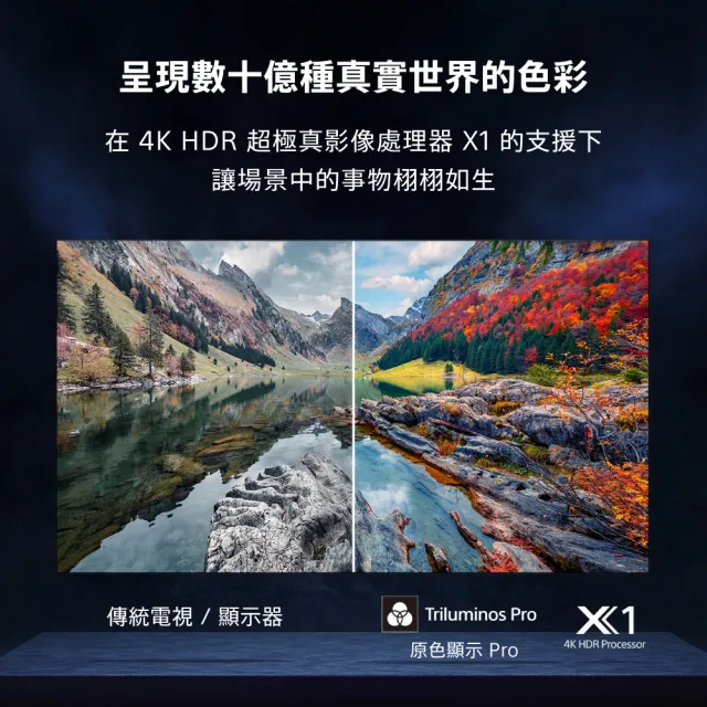 【SONY 索尼】BRAVIA 3 65型 X1 4K HDR Google TV顯示器(Y-65S30)