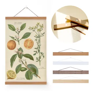 【菠蘿選畫所】磁性木質掛軸-50cm(多尺寸/磁鐵掛畫桿/海報夾/壁畫/畫軸/畫布夾/24h快速出貨/可開發票)