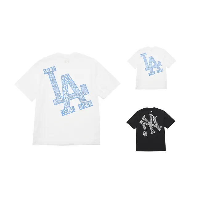 【MLB】背後大Logo短袖T恤 Illusion系列 道奇/洋基隊(3ATSU0143-兩色任選)