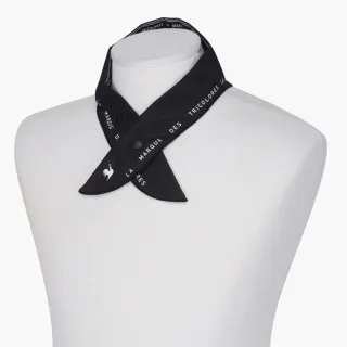 【LE COQ SPORTIF 公雞】高爾夫系列 男款黑色雙面涼感時尚領巾 QGT0R741