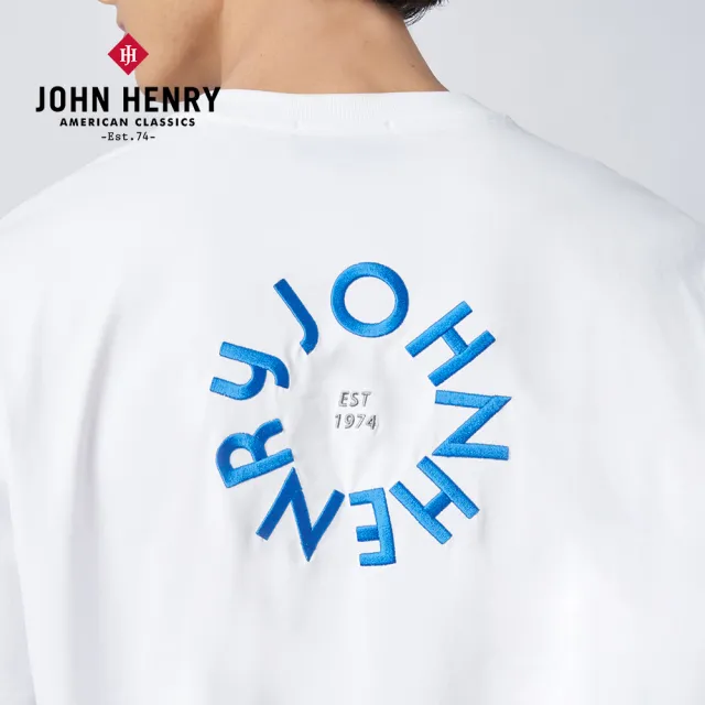 【JOHN HENRY】NOVEL LOGO短袖T恤-白色