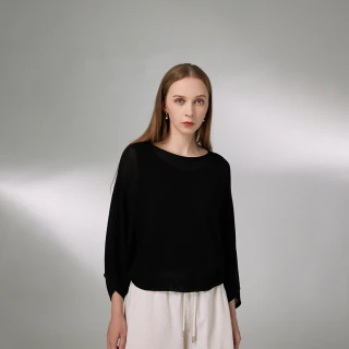 【giordano ladies】24SS_網紋連袖針織上衣(02354044)