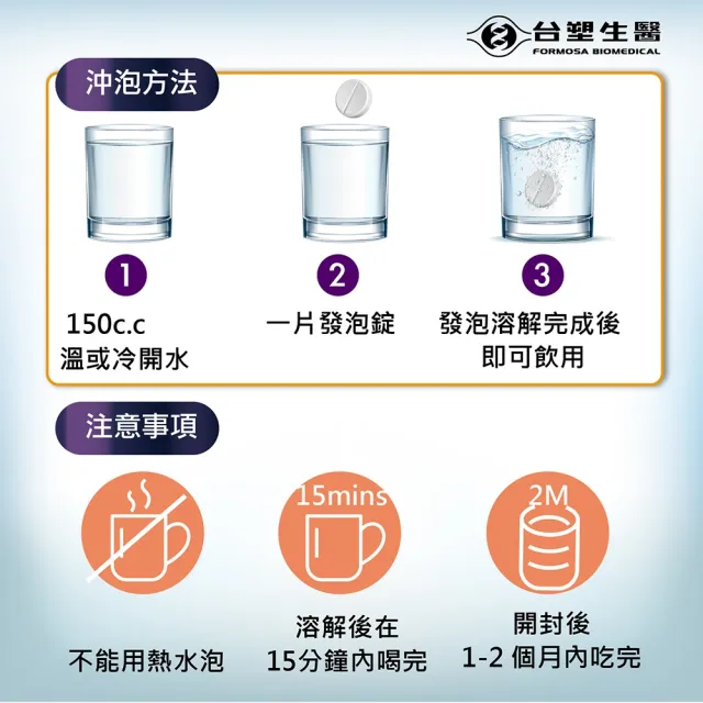 【台塑生醫】維生素B群+鋅發泡錠x3罐(共60顆-李李仁代言)