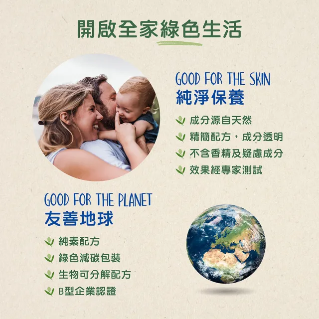 【Mustela 慕之恬廊】有機沐浴潤膚組(雙潔露400ml+潤膚乳150mlX2 無香 寶寶/成人 歐盟ECOCERT+法國BIO認證)