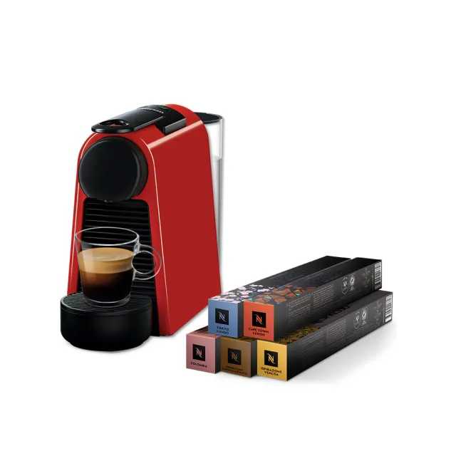 【Nespresso】膠囊咖啡機 Essenza Mini(訂製咖啡時光50顆組)