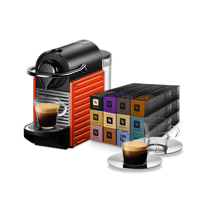 【Nespresso】膠囊咖啡機 Pixie(探索禮盒120顆迎新會員組)