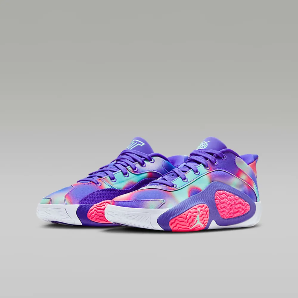 【NIKE 耐吉】籃球鞋 女鞋 大童 運動鞋 緩震 喬丹 JORDAN TATUM 2 GS 紫粉 HF5632-400