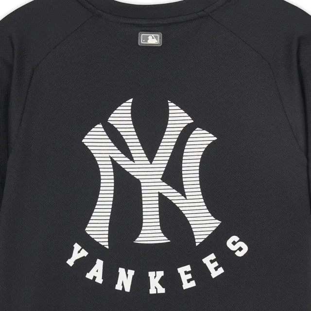 【MLB】童裝 抗UV防曬短袖T恤 紐約洋基隊(7ATSCP343-50BKS)