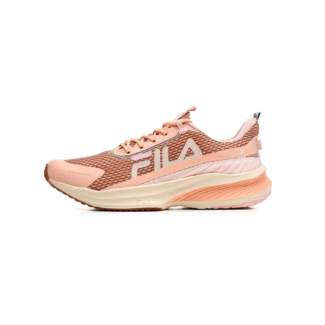 【FILA官方直營】女鞋 PROGRESS 女慢跑鞋 運動鞋-粉橘(5-J033Y-621)