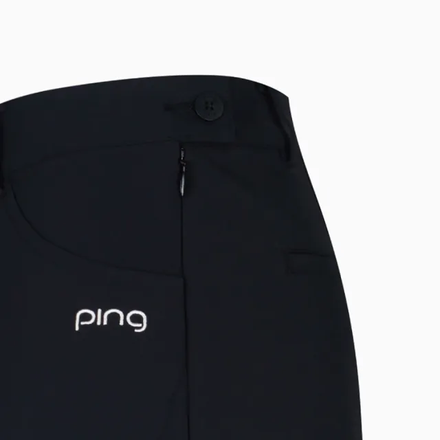 【PING】女款荷葉邊設計高爾夫短裙-黑(GOLF/RD22112-88)