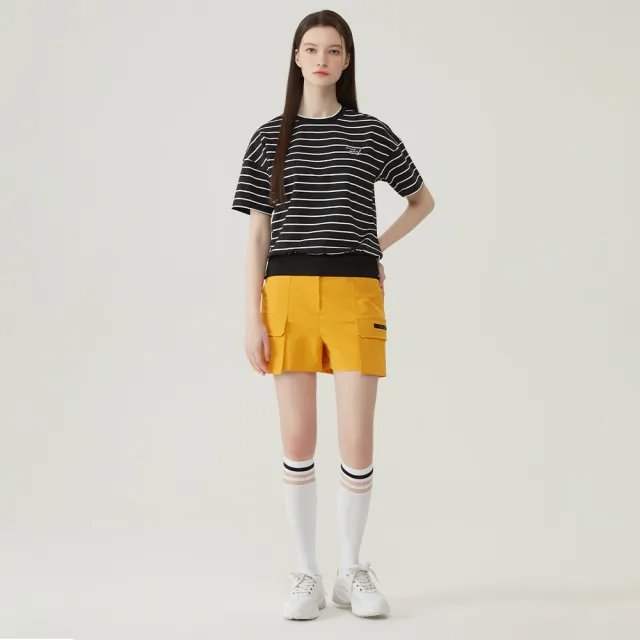 【LE COQ SPORTIF 公雞】高爾夫系列 女款白色韓系舒適彈性微透膚及膝襪 QLT0R841