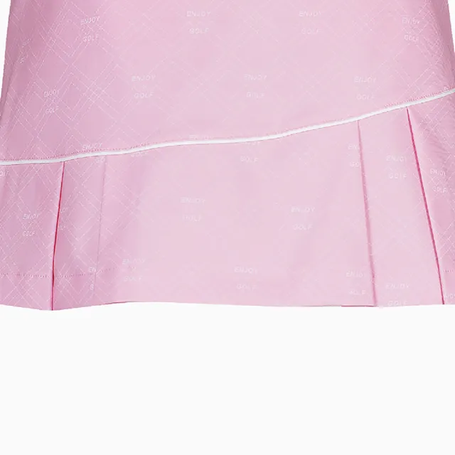 【PING】女款菱格暗紋短裙-粉(GOLF/高爾夫球裙/RD22115-15)
