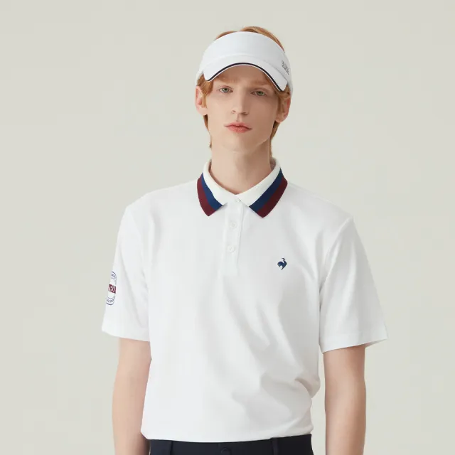 【LE COQ SPORTIF 公雞】高爾夫系列 白色韓系簡約百搭可調節遮陽帽 QGT0K931