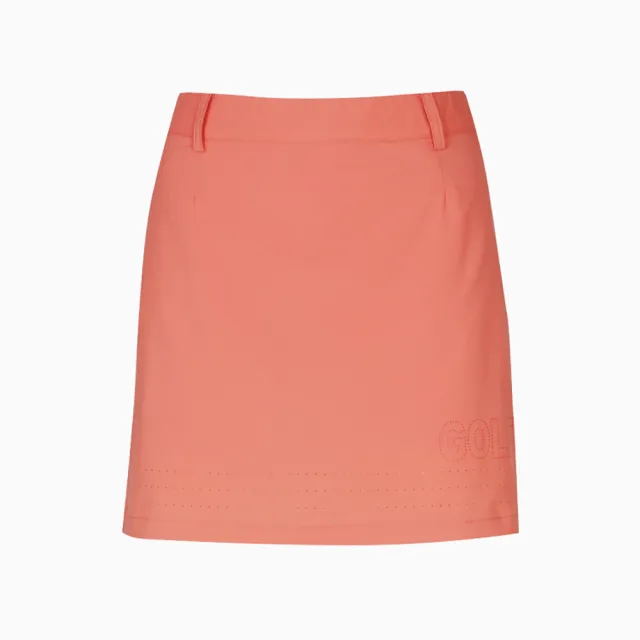 【PING】女款素色修身短裙-橘(GOLF/高爾夫球裙/RD22111-25)