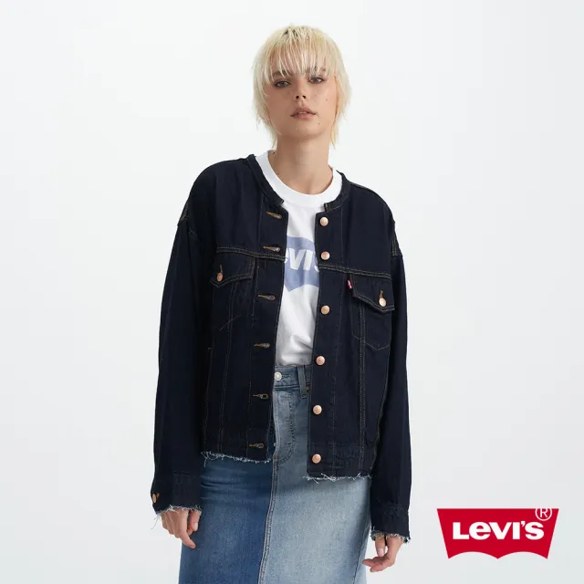 【LEVIS 官方旗艦】女款 90年牛仔外套 復古風外套 人氣新品 001C2-0001