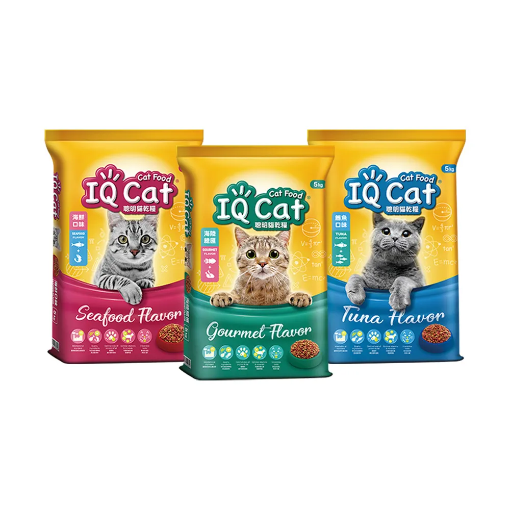 【IQ CAT】聰明貓乾糧-多種口味 5KG(貓飼料/成貓)