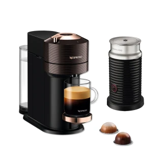 【Nespresso】臻選厚萃Vertuo Next輕奢款膠囊咖啡機奶泡機組合(瑞士頂級咖啡品牌)