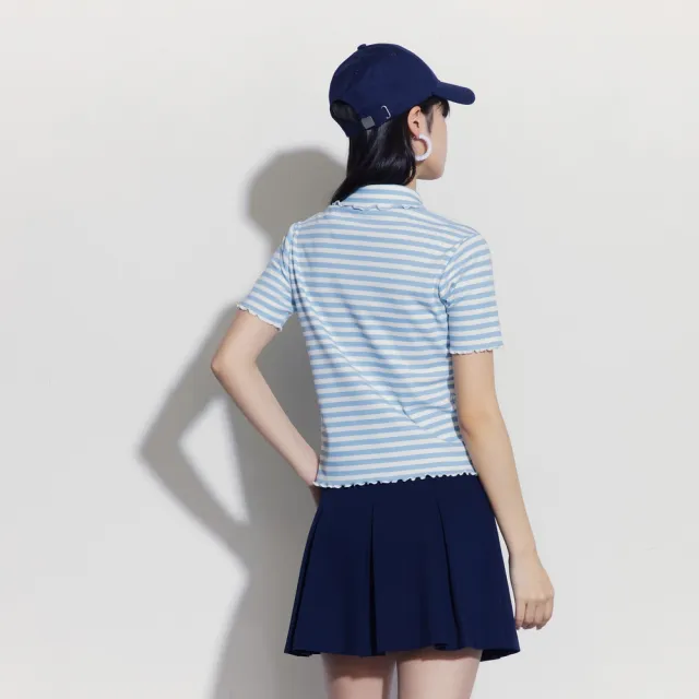 【GAP】女裝 Logo羅紋短袖POLO衫 女友T系列-藍色(465241)