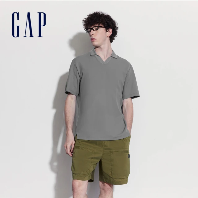 GAP 男裝 短袖POLO衫-灰色(885510)