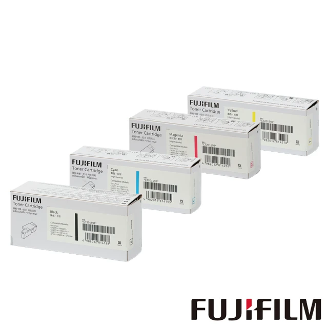 FUJIFILM 富士軟片FUJIFILM 富士軟片 四色組★CT201591-94 原廠原裝 四色碳粉匣組(黑2000張+三彩1400張/彩色C205/215系列)