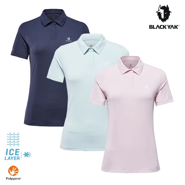 【BLACKYAK】女 ICE CORE短袖POLO衫(三色可選)BYDB1WC102(春夏 涼感 POLYGIENE 抗菌 女裝)