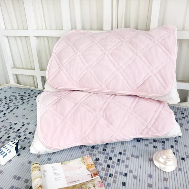 【LASSLEY】冰絲涼感枕墊枕頭保潔墊(枕套 枕片 枕墊 枕頭套 冰感 接觸冷感)