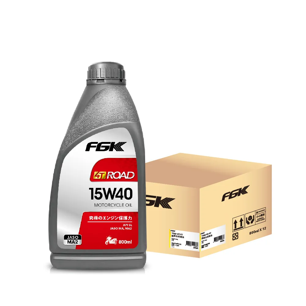 【FGK】4T Road 15W40 機車機油 800ml(整箱12入 / 總代理源豐行)