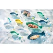 【Le Creuset】瓷器鮮魚盤-中(銀灰藍)